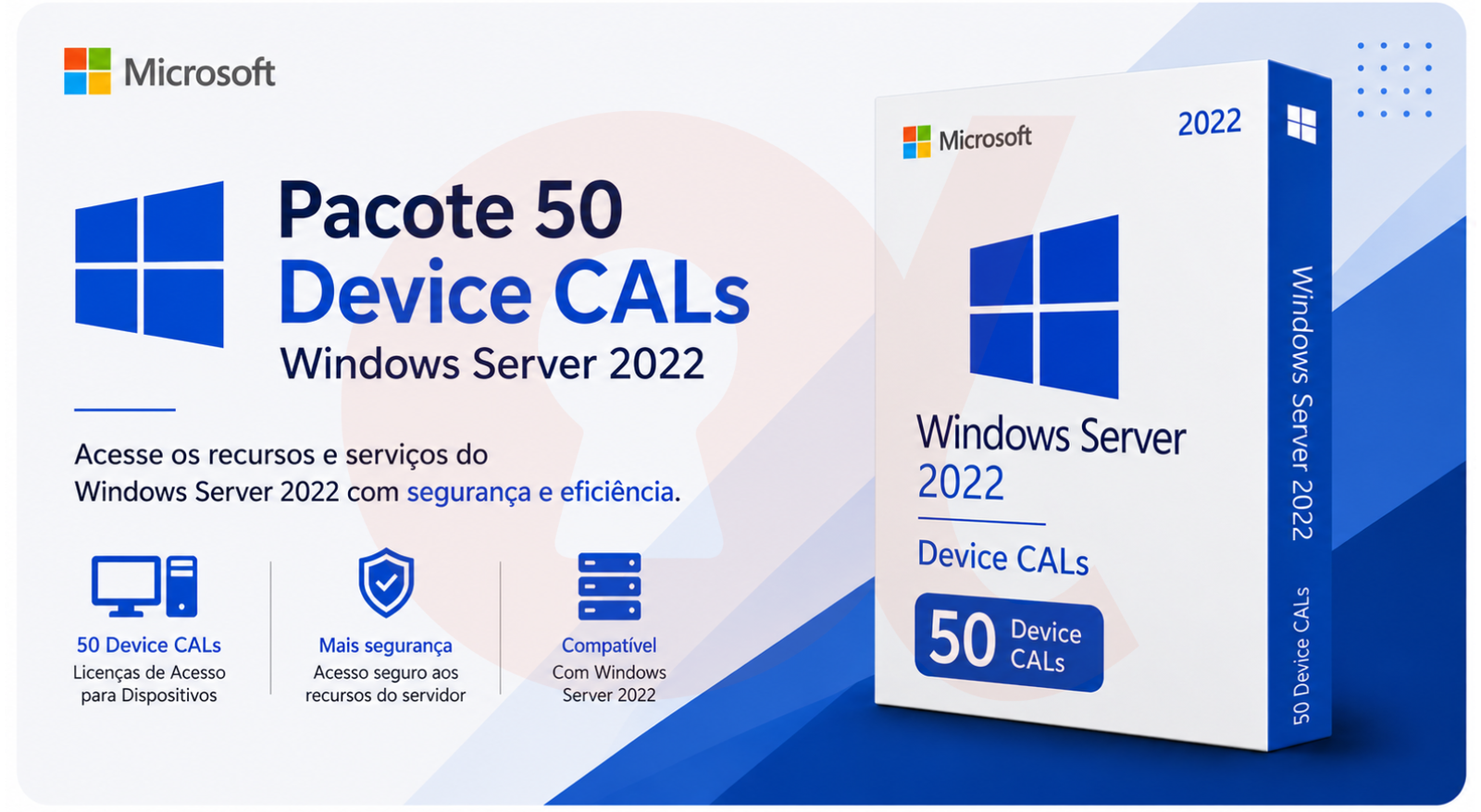 pacote 50 Device cals windows server 2022 - alfakey