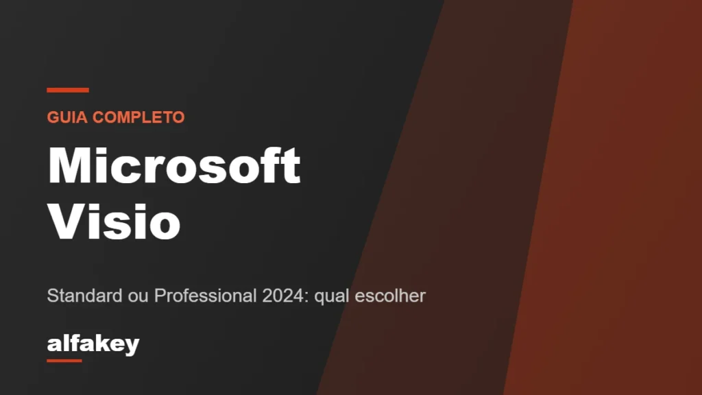 Capa do guia Microsoft Visio Standard e Professional 2024 da AlfaKey